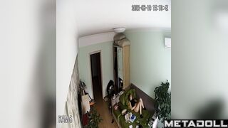 Innocent Belgian brunette doctor masturbates while watching orgy porn