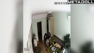Innocent Belgian brunette doctor masturbates while watching orgy porn
