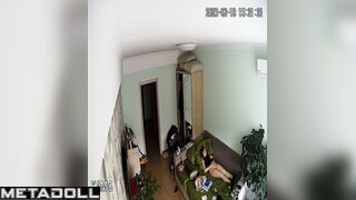 Innocent Belgian brunette doctor masturbates while watching orgy porn