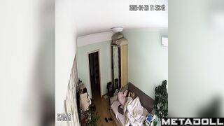 Naked brunette wife fingers to orgasm spy IP cam