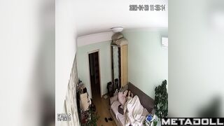 Naked brunette wife fingers to orgasm spy IP cam