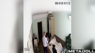 Amazing married couple having sex in their daughter’s room hidden IP camera