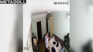 Amazing married couple having sex in their daughter’s room hidden IP camera
