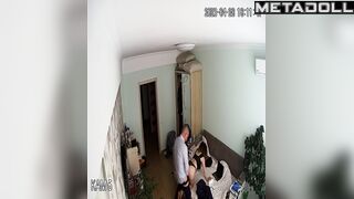 Amazing married couple having sex in their daughter’s room hidden IP camera