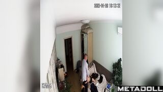Amazing married couple having sex in their daughter’s room hidden IP camera