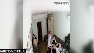 Amazing married couple having sex in their daughter’s room hidden IP camera