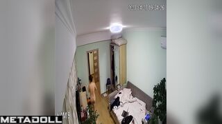 Tattooed Norwegian brunette bar dancer changes her wet and dirty panties at home