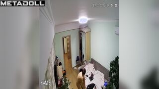 Tattooed Norwegian brunette bar dancer changes her wet and dirty panties at home