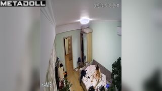 Tattooed Norwegian brunette bar dancer changes her wet and dirty panties at home