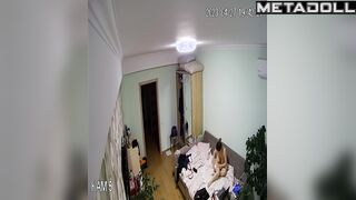 Tattooed Norwegian brunette bar dancer changes her wet and dirty panties at home