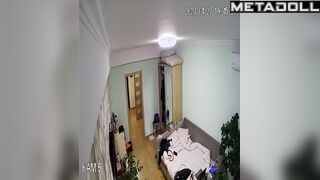 Tattooed Norwegian brunette bar dancer changes her wet and dirty panties at home