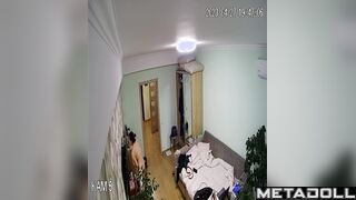 Tattooed Norwegian brunette bar dancer changes her wet and dirty panties at home