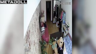 Naked English aunt fingers her tight ass with a sex toys