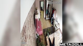 Naughty Russian wife fingers in her pajamas with a vibrator