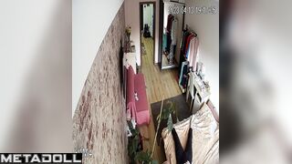 Naughty Russian wife fingers in her pajamas with a vibrator