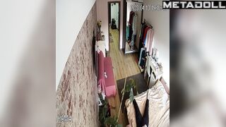 Naughty Russian wife fingers in her pajamas with a vibrator