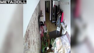 Big ass Dutch babysitter has squirting orgasms while rubbing with a sex toys