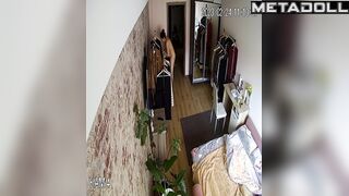 Naked Norwegian brunette doctor changes her wet and dirty panties alone