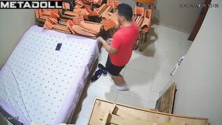 Naughty Danish brunette step-mom fucks with her boss hidden camera