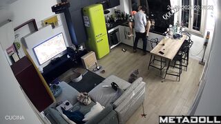 Mature woman gets fucked in the kitchen