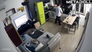 Mature woman gets fucked in the kitchen