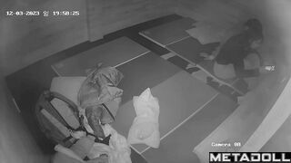 Cute Korean couple groping each other