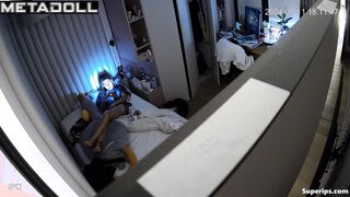 Petite British girl masturbates