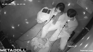 Korean couple in love groping each other