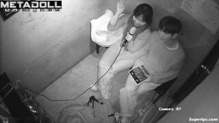 Korean couple in love groping each other