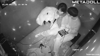 Korean couple in love groping each other