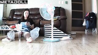 Cute Korean girl masturbates sadly
