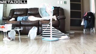 Cute Korean girl masturbates sadly