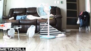 Cute Korean girl masturbates sadly