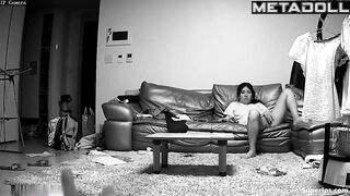 Three korean girls masturbate at home