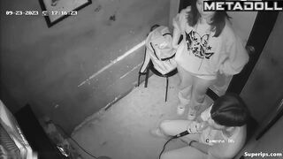 Tender Korean college couple in karaoke