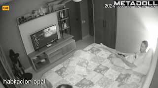 Mom and Dad fuck brutally in their bed hidden camera