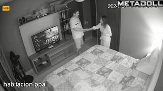 Mom and Dad fuck brutally in their bed hidden camera