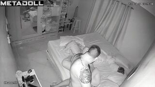 Beautiful Ukrainian dirty couple fuck wildly in their bed spy cam record