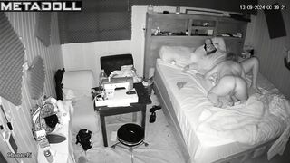Amazing new couple fuck before going to sleep hidden IP cam