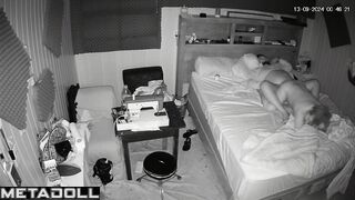 Amazing new couple fuck before going to sleep hidden IP cam
