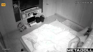 Real Swedish married coiple having sex in their messy room spy cam