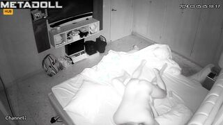 Real Swedish married coiple having sex in their messy room spy cam
