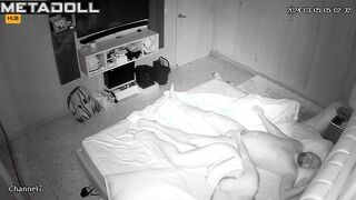 Real Swedish married coiple having sex in their messy room spy cam