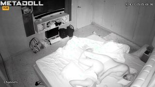 Real Swedish married coiple having sex in their messy room spy cam
