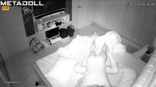 Real Swedish married coiple having sex in their messy room spy cam