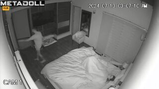 Horny English brunette mature wife gives her husband a blowjob spy cam record