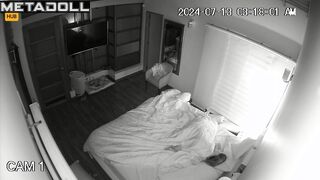 Horny English brunette mature wife gives her husband a blowjob spy cam record