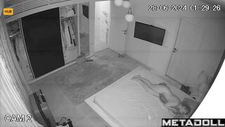 Big tits Romanian brunette slave changes her wet and dirty panties after work