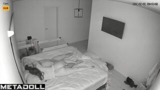 Amazing Canadian parents fuck in their bed wildly