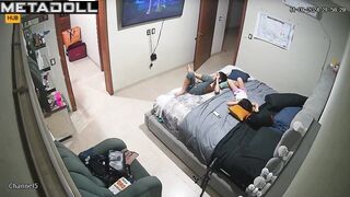 Daily routine of Greek brunette sex worker before watching porn